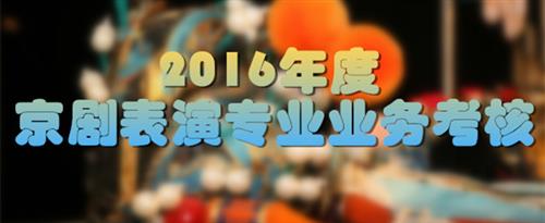 操逼看视频国家京剧院2016年度京剧表演专业业务考...